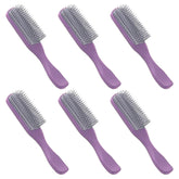 Kuber Industries Hair Brush | Bristles Brush | Hair Brush with Paddle | Brush for Curly wavy Hairs | Suitable For All Hair Types | Hair Brush Styling Hair | 6 Piece | C19P.. | Pack of 3 | Purple